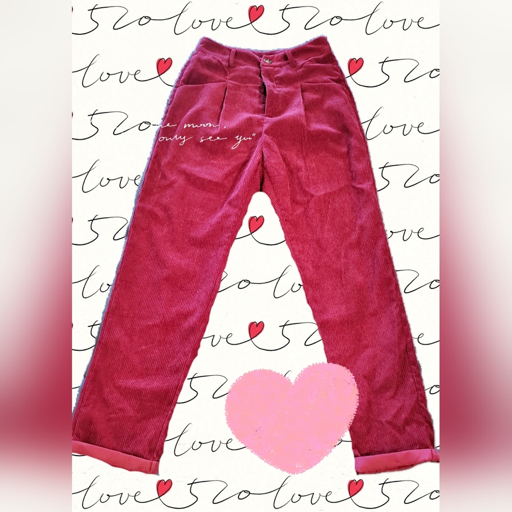 Corduroy red pants